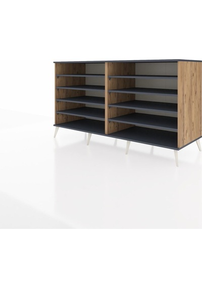 Kronos Konsol 8 Raflı 176x59x99 Çam-antrasit Çam-antrasit Kronos Konsol 8 Raflı 176x59x99 Çam-antrasit Çam-antrasit