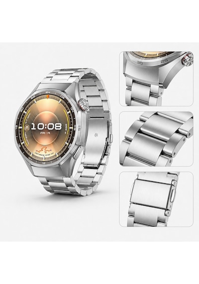 Huawei Watch Gt6 Pro 46mm İle Uyumlu Katlanır Klipsli Paslanmaz Çelik Saat Kordonu