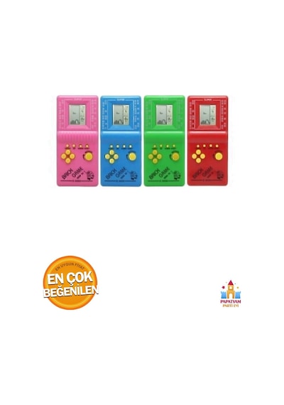 El Oyun Konsolu Tetris Nostaljik Tasarımıyla Pilli Tetris Oyuncak - Eğlenceli Renkli Bloklar