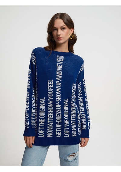 Oversize Kadın Elbise Lacivert
