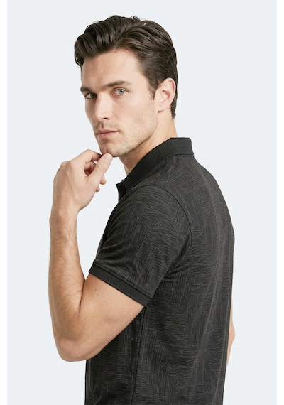 Slazenger Zany Erkek Polo Yaka Siyah Tişört