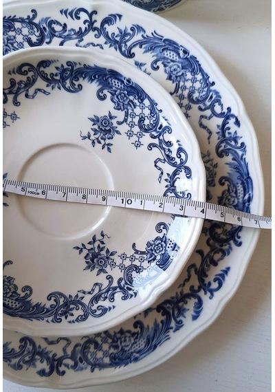 Valeria Üçlü/trio Çay Fincanı Vitro Porzellan Antıque Tea Cup & Saucers Maviv