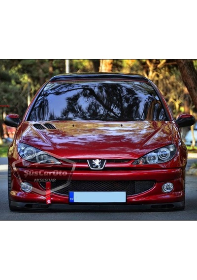 Peugeot 206 206+ 1998-2012 Uyumlu Üniversal Laguna Lip Esnek Ön Lip 2 Parça Tampon Altı Dil Karlık Ön Ek 00 Şüscaroto Aksesuar