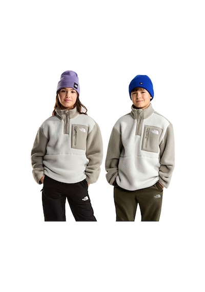 The North Face Teen Yumıorı 1/4 Zıp Jacket Çocuk Outdoor Çeyrek Fermuarlı Polar Üst Nf0a8j61p481 Gri