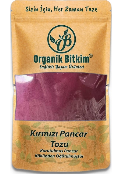Organik Bitkim Kırmızı Pancar Tozu Öğütülmüş 100 Gr