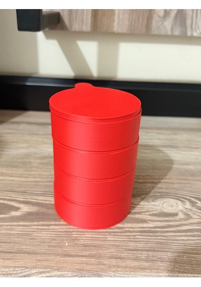 Retro Multiplor Masaüstü Düzenleyici - 3d Baskı 4 Katlı Döner Takı Ve Ofis Organizer