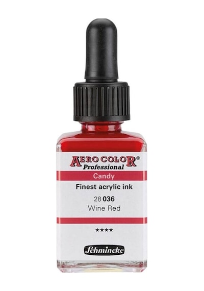 Schmincke : Aero Color Akrilik Mürekkep : 28 Ml : 036 Candy Colors Wine Red