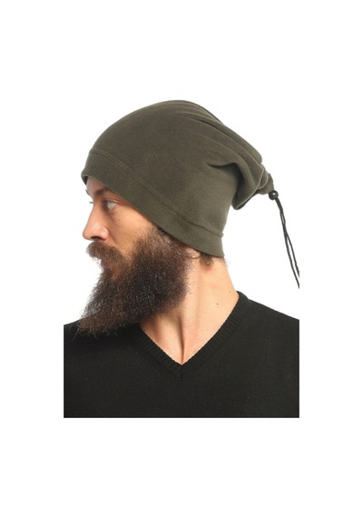 Tam12den Tam12 Kışlık Polar Atkı Bere Boyunluk Termal Boyun Isıtıcı Bandana Kadın-Erkek Yüz Maskesi Şapka Haki