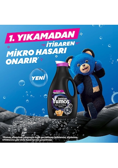 Yumoş Sıvı Bakım Çamaşır Deterjanı Siyah Ve Koyu Renkli Giysiler 2950 ML