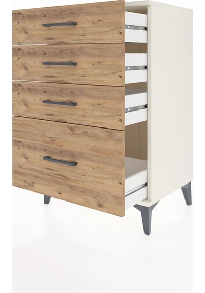 Hyperion Komodin 4 Çekmeceli 60x44x96 Aytaşı-çam Aytaşı