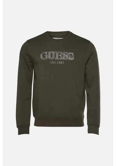 Guess Fleece Erkek Yeşil Sweatshirt M5bq08k9z21-a81u Yeşil