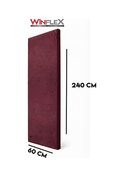 60x240cm - Akustik Kumaş Kaplı Panel Mürdüm
