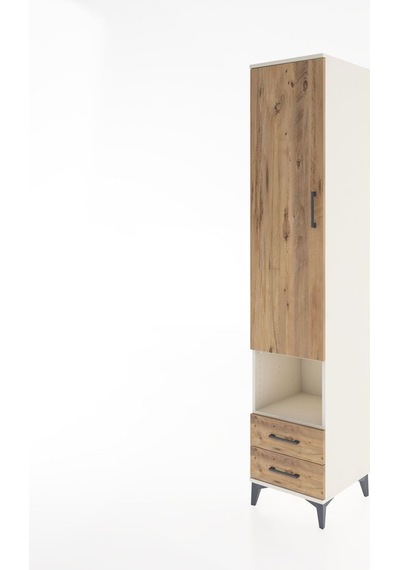 Hyperion Dolap 5 Raflı 2 Çekmeceli Tek Kapaklı 44x44x221 Aytaşı-çam Aytası