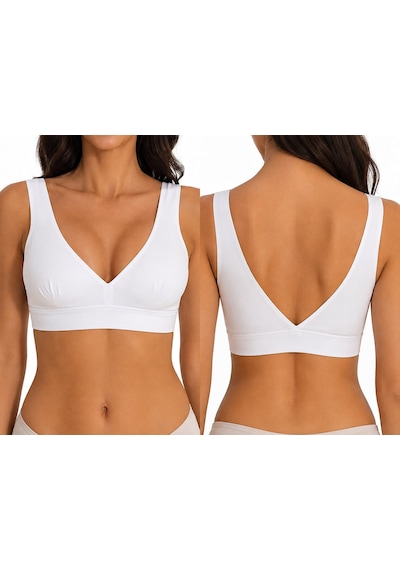 Best Bra Lingerie Best Bra Dikişsiz Balensiz V Yaka Sütyen Lazer Kesim İz Yapmaz Push-up Comfort Bralet Büstiyer Beyaz Best Bra Lingerie Best Bra Dikişsiz Balensiz V Yaka Sütyen Lazer Kesim İz Yapmaz Push-up Comfort Bralet Büstiyer Beyaz