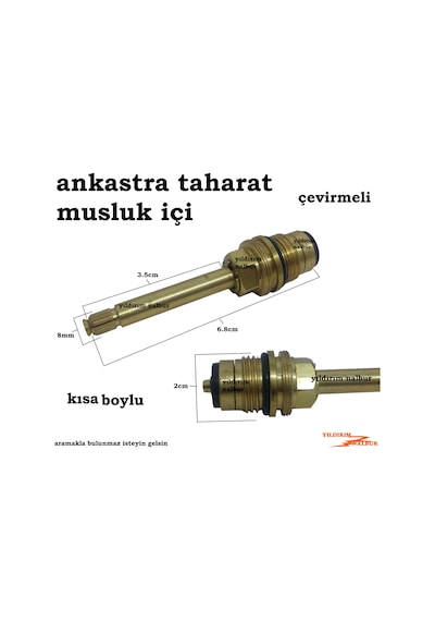 Ankastre Taharat Musluğu İçi Çevirmeli Taharet Musluk İçi Küçük K