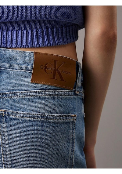 Calvin Klein High Rise Straight Jeans-7948 Mavi