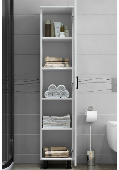 Rare Çok Amaçlı Banyo Dolabı 5 Bölmeli Beyaz