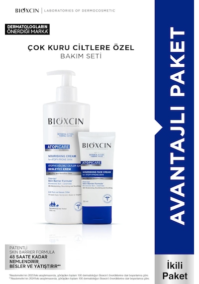 Atopicare Besleyici Krem 500 Ml + Yüz Kremi 50 Ml Seti Çok Kuru Ve Hassas Ciltler