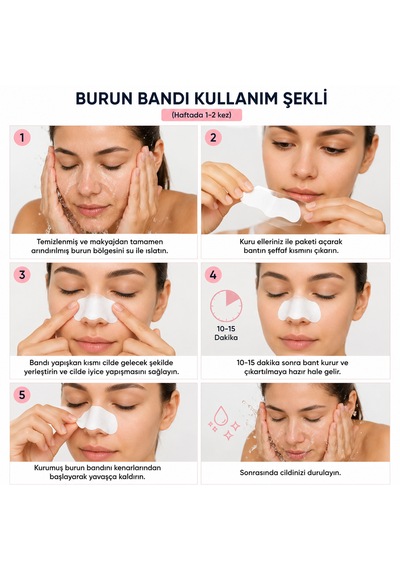Habune Siyah Nokta Gözenek Temizleyici Burun Bandı 10'lu