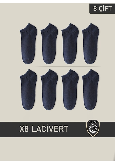 Bgk Unisex Patik Çorap 8 Çift Lacivert (8 Çift) Lacivert