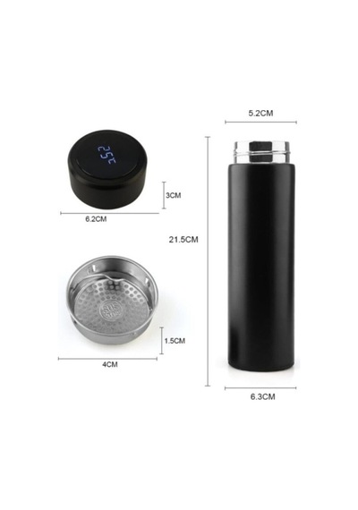 Dijital Sıcaklık Göstergeli Renkli Çelik Termos - 500 Ml
