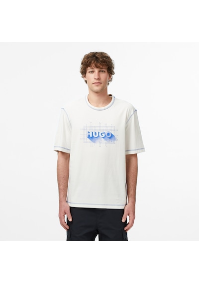 Hugo Nothal Erkek Beyaz T-shirt 50553498