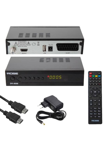 Rose 8090 Hd Tüplü Televizyon İçin Scart Ve Hdmı Çıkışlı Full Hd Uydu Alıcısı Scart Scart Kablo