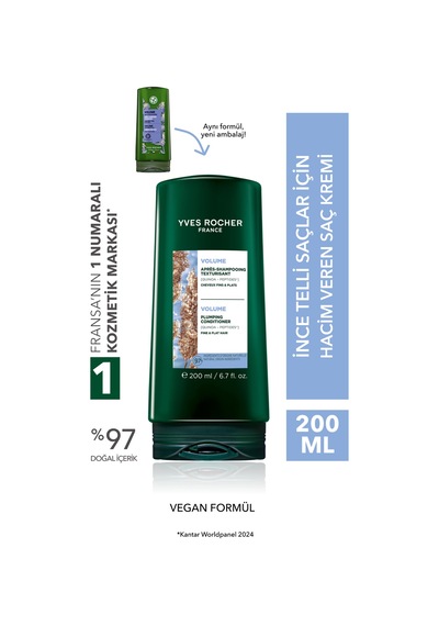 Yves Rocher Hacim Veren Saç Kremi - İnce Telli Saçlar / Volume -vegan -200ml