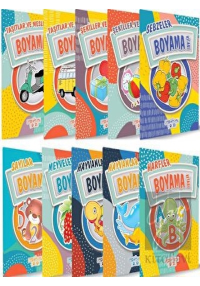 Boyama Kitapları (10 Kitap Takım) Yediveren Çocuk  -  Yediveren Çocuk