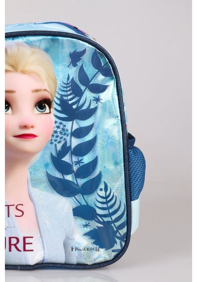 Dekomus İle Tek Bölmeli Küçük Boy 32 Cm Elsa Frozen Anaokul Çantası Açık Gri