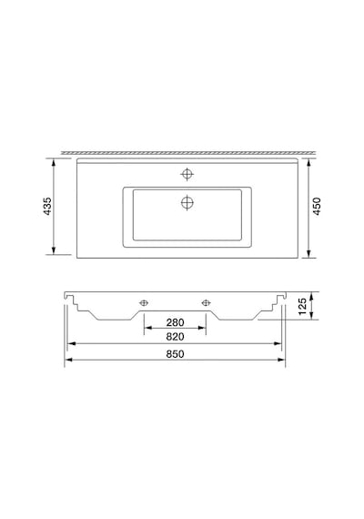 Newarc Silver Slim Lavabo 501085