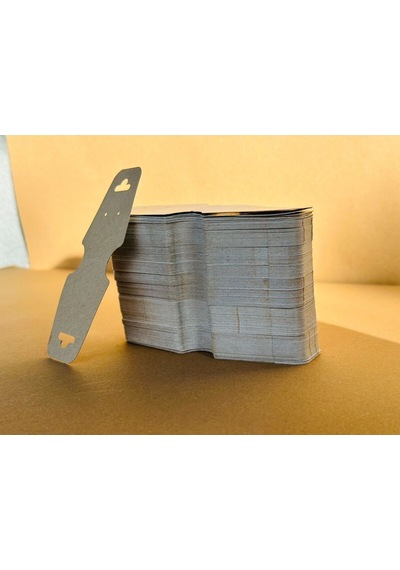 100 Adet Beyaz / Gri Takı Kartı 12.2 5x3 Cm Küpe Kolye Bileklik Sunum Kartı Takı Sergi Kartı