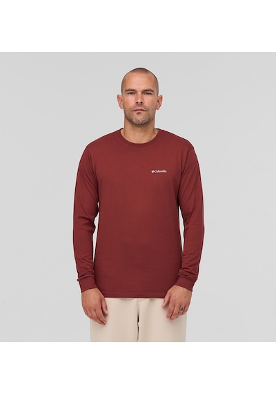 Columbia Cs0354 Csc M Basic Sm Logo Ls Tee Erkek Uzun Kollu T-shirt 9110161681 Bordo