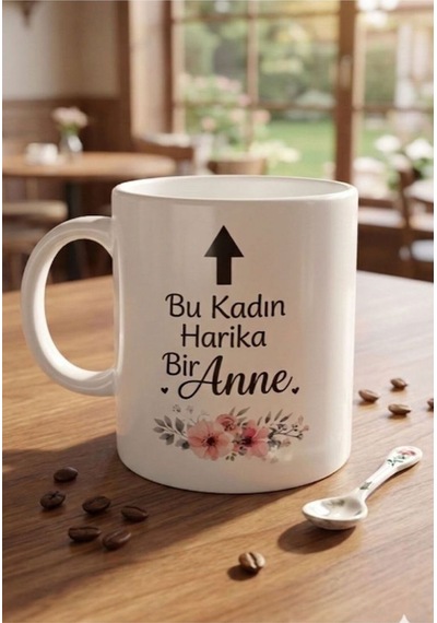 Anneler Günü Özel Hediye Anlamlı Mesajlı Kupa Bardak Beyaz