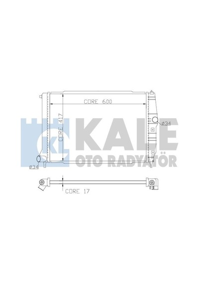 KALE 372200 Su Radyatoru (Chevrolet: Aveo Kalos 05- 1.4 16V) 600×417×17 96443476 96444386 (WN923527)