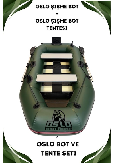 Oslo Fishing Team Haki Şişme Bot Ve Tente Seti