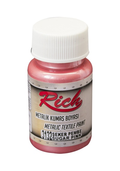 Metalik Kumaş Boyası 50 Cc Şeker Pembe 3132 Renkli