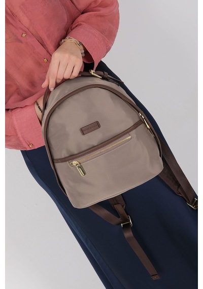 Silver Polo Sp1212 Kadın Sırt Çantası Saten Kum-kahve