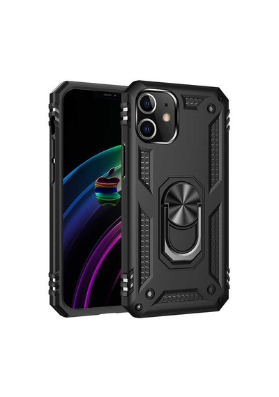 Apple Uyumlu iPhone 12 Mini Uyumlu Zore Vega Kılıf-siyah Siyah -