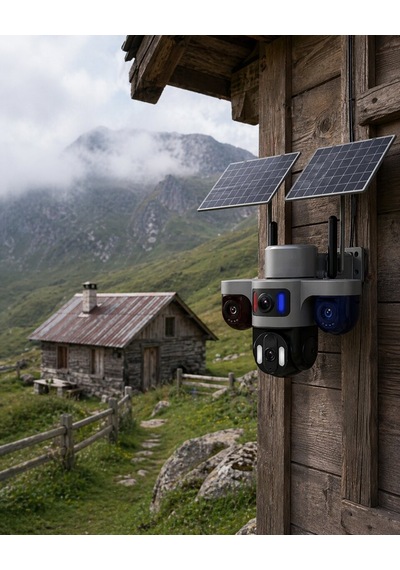 Güneş Enerjili Çiftlik Kamerası 3 Lensli 9mp Solar Kamera 2 Yıl  87440684