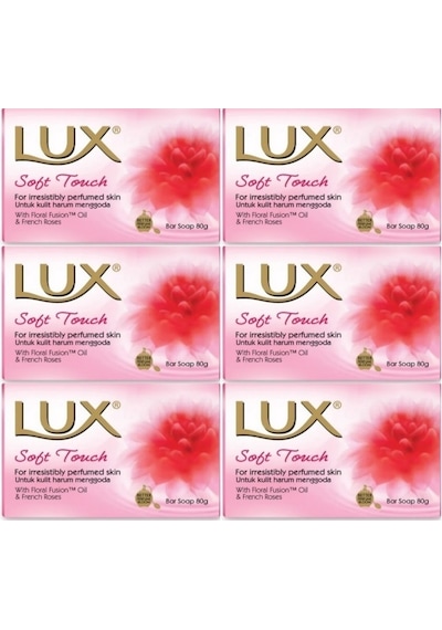 Lux Sabun 80gr Soft Touch Yumuşak Dokunuş 6 Lı Set