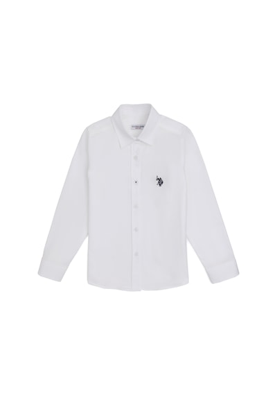 U.s. Polo Assn. Kız Çocuk Beyaz Gömlek Desenli 50284007-vr013 Beyaz