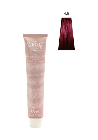 Nook Virgin Color Profesyonel Saç Boyası 100ml-kestane Maun/koyu Patlıcan Moru 4.5-mogano Mürdüm Eriği