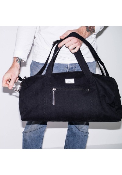 Sandqvist Sonny Siyah Unisex Duffel Spor El Omuz Çantası