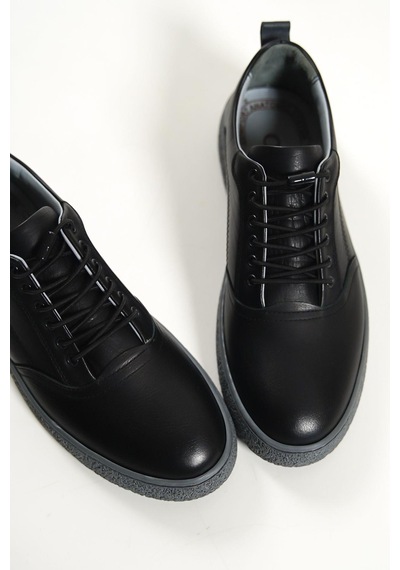 Mubiano Hakiki Deri 1326-s Siyah Erkek Spor Ayakkabı & Sneaker Siyah