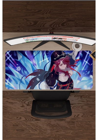 Rosaria Genshin Impact Anime Oyuncu V1 - 90x40 Xxl Gaming Mouse Pad Fare Altlığı