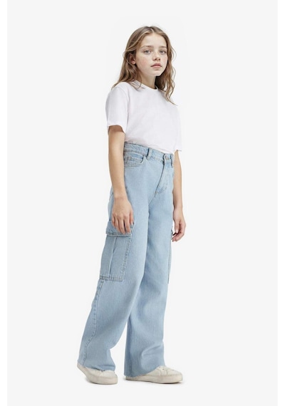 Defacto Kız Çocuk Wide Leg Kargo Geniş Paça Jean Pantolon E5878a825aunm63 Mavi Defacto Kız Çocuk Wide Leg Kargo Geniş Paça Jean Pantolon E5878a825aunm63 Mavi