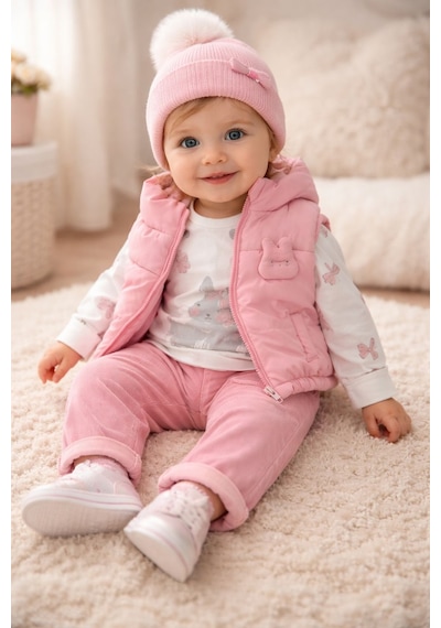 Wow Cepli Pantolon Şişirme Tavşanlı Kız Yelekli Takım 9-24 Aylık -451013360 - Nar Çiçeği Nar Çiçeği Wow Cepli Pantolon Şişirme Tavşanlı Kız Yelekli Takım 9-24 Aylık -451013360 - Nar Çiçeği Nar Çiçeği