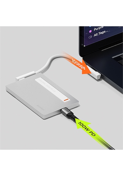 Sharge L Tipi Usb-c Kablo: Dayanıklı Ve Ergonomik Şarj - Siyah
