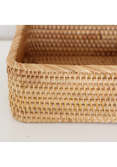 Nur Rattan 30x20x9,5 Cm. Saklama Kutusu & Dekoratif Sepet 30x20x9,5 Naturel